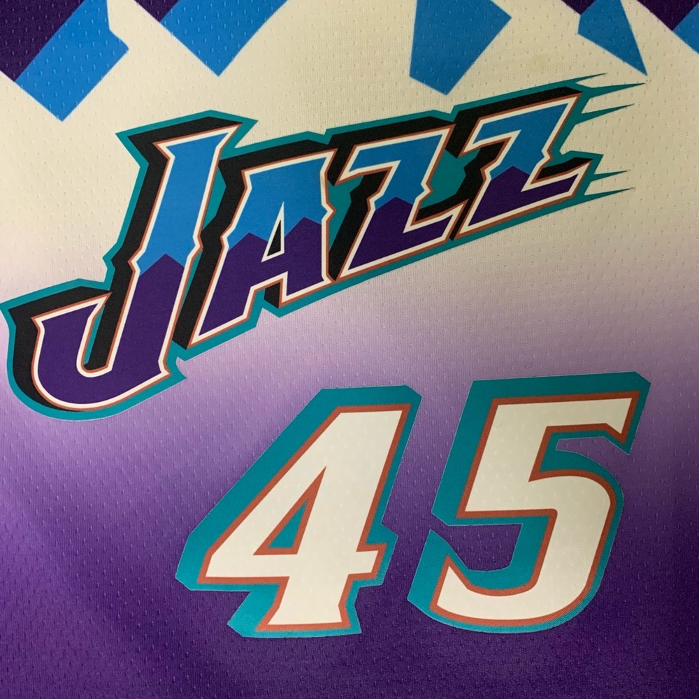 Nike Donovan Mitchell Utah Jazz #45 Purple Classic Swingman Jersey 40 Men’s S - Picture 4 of 8